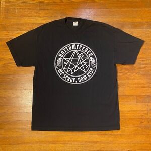 Bottomfeeder‎ Punk Rock Band We Serve Now Rise 2000s Graphic Tshirt Mens XL